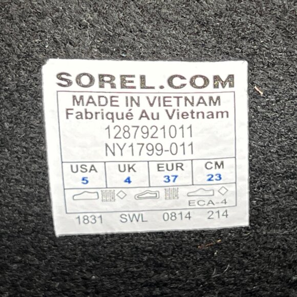 Sorel Winter Snow Boots Youth Size 5 Black Rubber Waterproof Outdoor Adventure - Picture 11 of 11